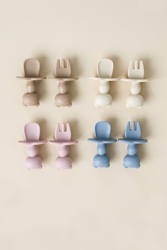 Ложка з виделкою Panda, Бежева - фото 1